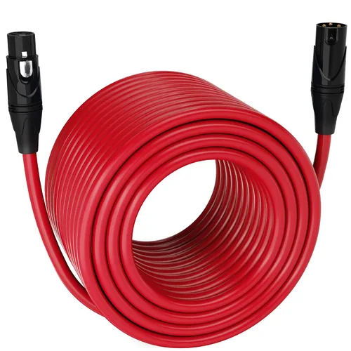 Miniatura 157 de LyxPro Cable de micrófono XLR hembra a macho de ángulo recto de 3 pines de 1.5 pies para altavoces amplificados, interfaz de audio, rendimiento