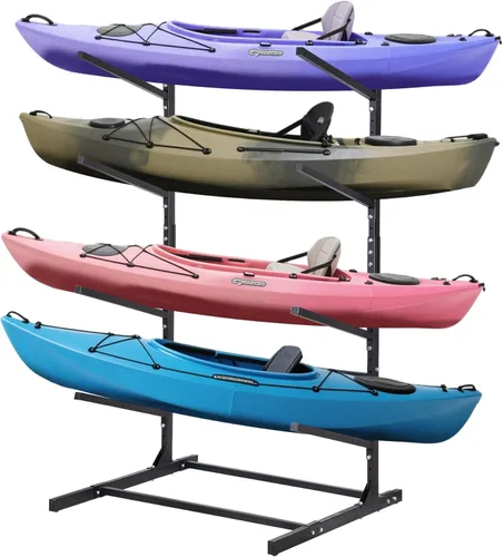 Miniatura 10 de Kayak Storage Rack, Adjustable Kayak SUP Stand, Weatherproof and Heavy Duty Surfboard Storage Rack, Hold up Kayaks, SUPs, Paddleboards, Canoes