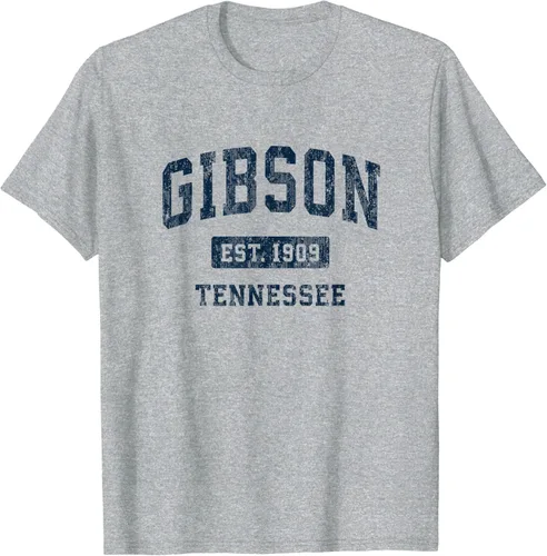 Miniatura 2 de Gibson Tennessee TN - Camiseta de diseño deportivo vintage, Gris