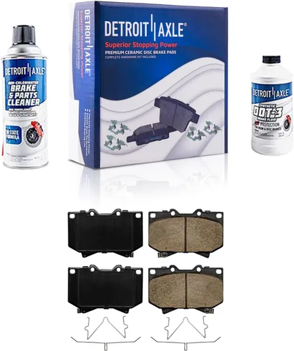 Miniatura 37 de Detroit Axle - Pastillas de freno traseras para Honda Odyssey 2011-2017 Pilot 2007-2013 MDX 2010-2013 ZDX 2010-2013 Pastillas de freno de cerámica