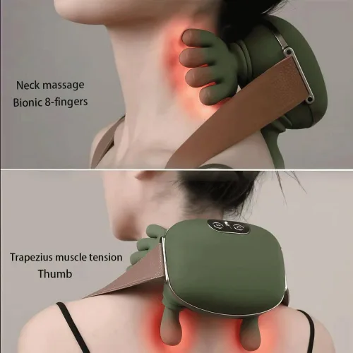 Miniatura 3 de Masajeador de cuello con calor, masajeador de espalda y cuello shiatsu masajeador de cuello y espalda, masajeador de cuello y hombros para aliviar