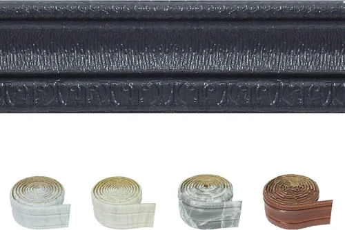 Miniatura 15 de Moldura de espuma autoadhesiva de 90 x 3.1 pulgadas, borde de papel tapiz de corona flexible, líneas de bordes de pared 3D, base de pared de espuma