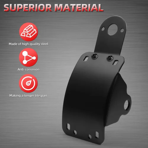 Miniatura 4 de Amazicha Soporte de placa de matrícula de montaje lateral curvado con agujero de eje de 3/4 pulgadas compatible con Harley Touring Sporster Bobber