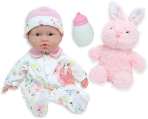 Miniatura 2 de JC Toys - Juego de regalo de estuche de viaje La Baby Muñeca de bebé caucásica de cuerpo suave pequeño de 11 pulgadas Lavable Lindo atuendo