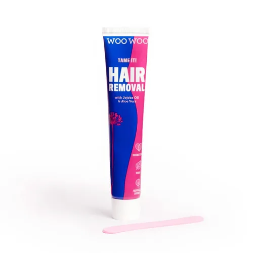 Miniatura 2 de WooWoo Crema natural para depilación íntima – Removedor de pelo vegano sin dolor para pieles sensibles – Depilatorio para genitales, bikini, piernas
