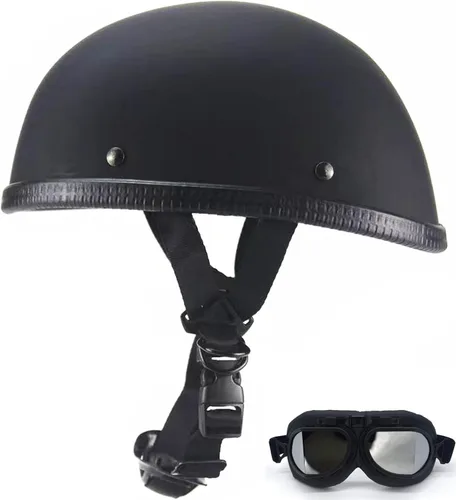 Miniatura 7 de Casco de motocicleta de media cara, casco con cara abierta retro aprobado por DOT para adultos hombres y mujeres, casco para adultos, casco de media