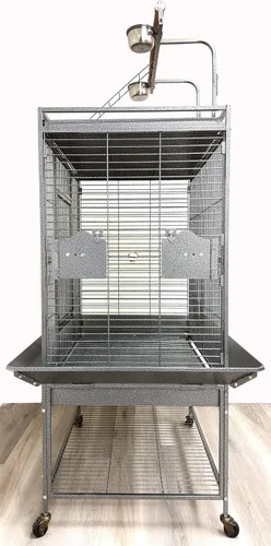 Miniatura 3 de Escalera extragrande de hierro forjado, elegante y duradera, soporte de percha para jugar en la parte superior del suelo, jaula de metal para loro