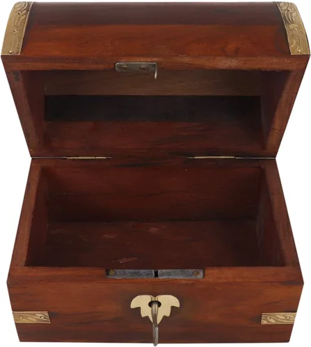 Miniatura 4 de Caja de dinero de madera hecha a mano para niños, adultos, niños, niñas con cerradura, alcancía de madera de gran tamaño, caja de ahorro, caja
