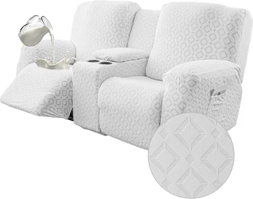 Miniatura 36 de Gennia Funda Impermeable para Sofá Reclinable, Fundas Elásticas para Sofá Reclinable con Bolsillos, Fundas Lavables para Sillón Reclinable Lazy Boy