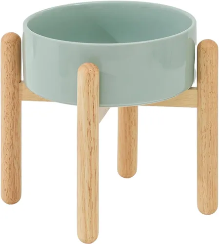 Miniatura 19 de Havniva Cuenco elevado de cerámica de 6.1 pulgadas para perros con soporte para platos de perros de razas pequeñas y medianas, cuenco de comida y 2