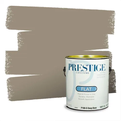 Miniatura 242 de Prestige Paints - Pintura exterior e imprimación en uno, 1 galón, plano, compatibilidad comparable con el color menta «Whipped Mint» de Behr