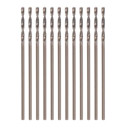 HARFINGTON 12 brocas de cobalto, 0.039 in, M35 de alta velocidad, de acero de alta velocidad, brocas de vástago recto para metal duro, acero
