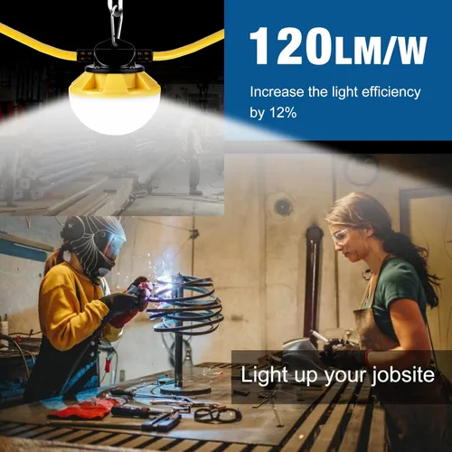 Miniatura 2 de Cadena de luces de construcción de 50 pies, IP65 resistente al agua con certificación ETL, luces de trabajo LED de 5000 K, luz diurna 18 AWG