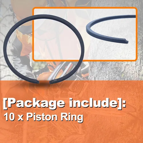 Miniatura 4 de Anillos de pistón de 1.811 in para Stihl 028 029 034 MS191 MS290 BR400 SR400 Parte 11180343001, 10 x Anillo de pistón