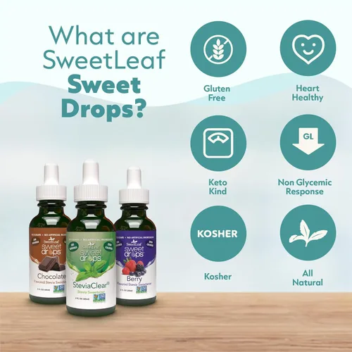 Miniatura 7 de SweetLeaf Sweet Drops - Edulcorante líquido de stevia saborizado, extracto orgánico, cero calorías, sin gluten, apto para dieta cetogénica, sin OMG