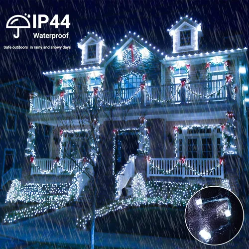 Miniatura 6 de Quntis Luces de Navidad en cadena de racimo de 1000 LED de 82 pies – 8 modos de luces de árbol de Navidad – Luces de Navidad impermeables