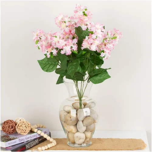 Miniatura 6 de Factory Direct Craft Arbusto lila artificial morado para arreglos florales de seda y exhibiciones de primavera (19 pulgadas)