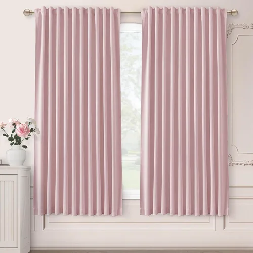 Miniatura 48 de SHINELAND Cortinas opacas cortas para ventanas de dormitorio, cortinas de baño, 45 pulgadas de largo