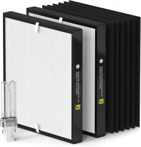 Miniatura 6 de FLT5900 Filtro J de repuesto para AC5900WCA/AC5900WDLX Air Puri fiers, 1 True HEPA + 4 filtros de carbono