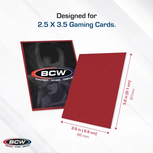 Miniatura 3 de BCW Protector de cubierta (50 unidades), rojo mate