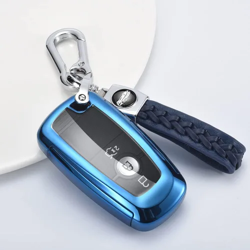 Miniatura 3 de SANRILY Funda para llavero de 3/4/5 botones de TPU chapado para Ford F-150 Raptor Explorer Escape Fusion Bronco Sport Edge Lincoln Corsair Nautilus