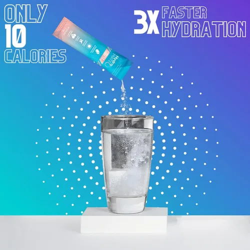 Miniatura 6 de HydroMATE - Paquetes de hidratación con electrolitos en polvo, té de durazno, bajo en azúcar, 16
