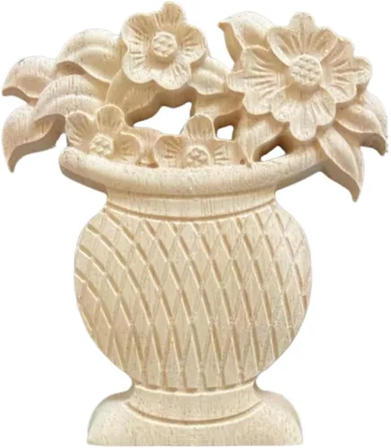 Miniatura 15 de Apliques de madera Onlays decorativos para muebles tallados para puerta de cama, armario, decoración larga sin pintar de madera tallada
