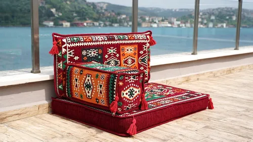 Miniatura 4 de arabicsofa Juego de sofá de asiento marroquí Majlis – Cojín modular de asiento con almohada de respaldo