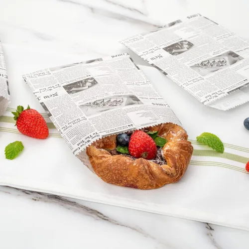 Miniatura 6 de Restaurantware Bag Tek - Bolsas de sándwich de 7 x 5 pulgadas, 100 bolsas de panadería a prueba de grasa, desechables para microondas, papel negro