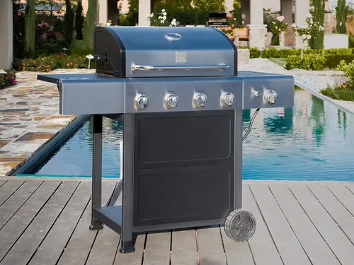 Miniatura 8 de Kenmore Parrilla de gas de 4 quemadores con quemador lateral, parrilla de barbacoa al aire libre, parrilla de gas propano, rejillas de cocción