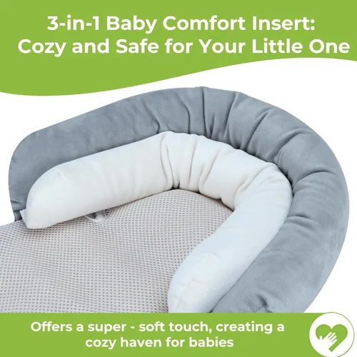 Miniatura 3 de COOLBEBE - Juego de soporte para el cuerpo del bebé mejorado 3 en 1 y fundas para las correas para recién nacidos, bebés y niños pequeños - Cojín