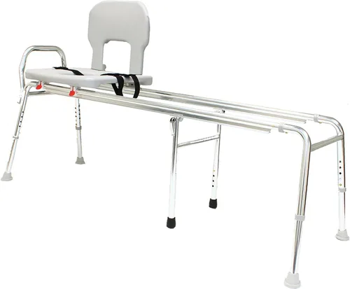 Miniatura 2 de Eagle Health Supplies Banco de transferencia de inodoro a bañera con asiento recortado, silla de ducha deslizante elegible para FSA/HSA