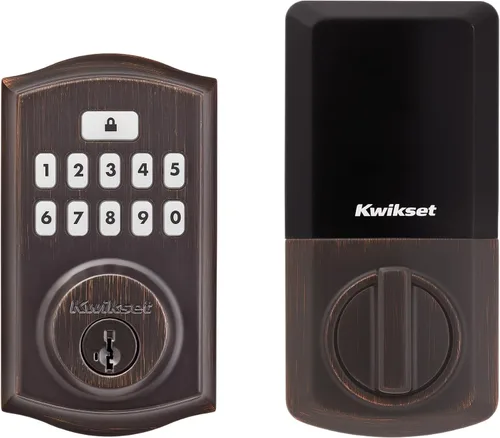 Kwikset SmartCode 260 - Pestillo de Seguridad Electrónico de Entrada sin Llave con Teclado para Puerta con Bloqueo Automático, Códigos de Usuario