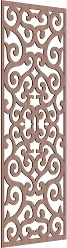 Miniatura 65 de Eveline - Paneles decorativos de pared de madera con calado, 13 3/8 pulgadas de ancho x 34 3/8 pulgadas de alto x 3/8 de alto, roble rojo rojo