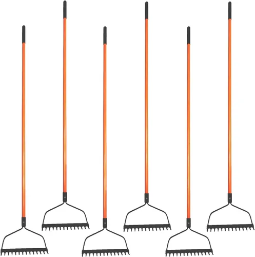 Miniatura 11 de Ashman - Rastrillo de arco (1 unidad) – Rastrillo resistente para recoger hojas caídas, equipado con mango de goma para una fuerte sujeción cuando
