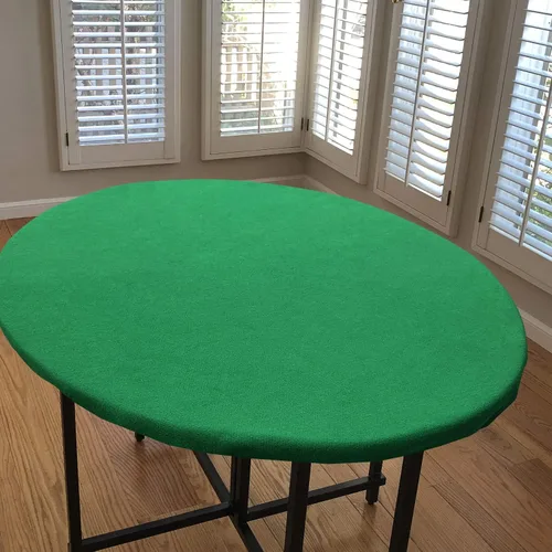 Miniatura 5 de CAIT CHAPMAN HOME COLLECTION Cubierta de mesa de juego de fieltro verde que ajusta la mesa cuadrada de 34"-36