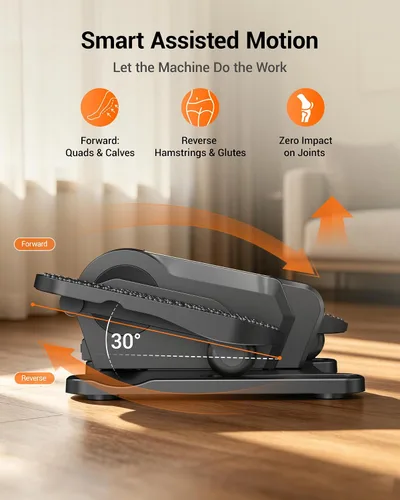 Miniatura 2 de Máquina elíptica para debajo del escritorio, ejercitador eléctrico de pedal sentado, ejercitador de piernas silencioso mientras está sentado