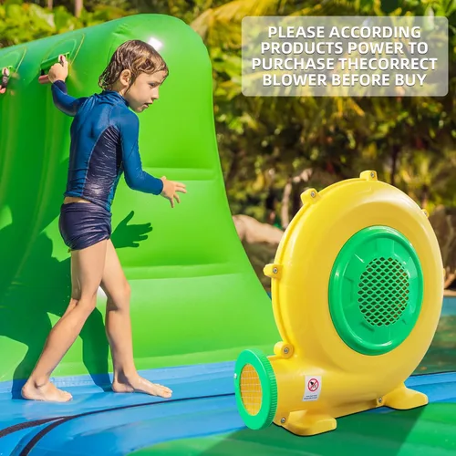 Miniatura 6 de Soplador de aire de 480 W, 0.64 HP, potente soplador inflable de casa de rebote, bomba de ventilador eléctrico portátil perfecta para casa