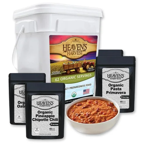 Miniatura 11 de Heaven’s Harvest Kit de Alimentos Familiares de 25 Años — Suministro de Alimentos de Emergencia. Kit de Alimentos de Supervivencia Liofilizados +