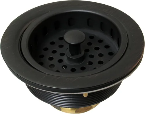 Miniatura 3 de Westbrass A2165-12A colador de cesta de cocina grande estilo poste de 10,8 cm de diámetro exterior con brida y tapón de desagüe para eliminación