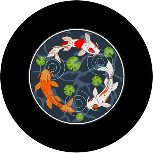 Miniatura 3 de Koi Fish Three Vintage Funny Japanese Fish Carp Pond Graphic PopSockets PopGrip intercambiable