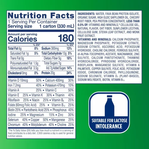 Miniatura 2 de Ensure Batido nutricional de vainilla con proteína vegana a base de plantas I Sin gluten I Sin lácteos I Batido sin soja I Paquete de 12