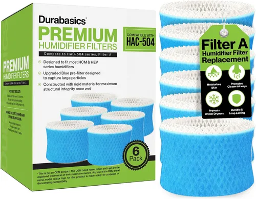 Miniatura 10 de Durabasics Paquete de 4 filtros humidificadores de alta calidad compatibles con filtros humidificadores Honeywell HAC-504, HAC-504AW y Honeywell