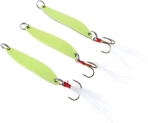 Miniatura 9 de Metal Jigs & Glow Jigging Spoons - Cebos duros luminosos para señuelos giratorios