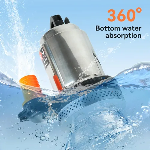 Miniatura 5 de BACOENG DC 12V Bomba de agua solar, bomba de pozo sumergible 20 pies, elevación de 20 GPM para granja y rancho
