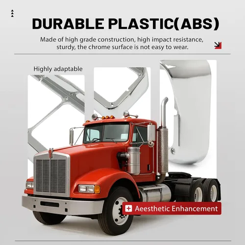 Miniatura 5 de HECASA Par de marco de faros con visera compatible con Kenworth T400 T600 T800 W900B W900L Peterbilt 378 379 Western Star 4900 Freightliner FLD