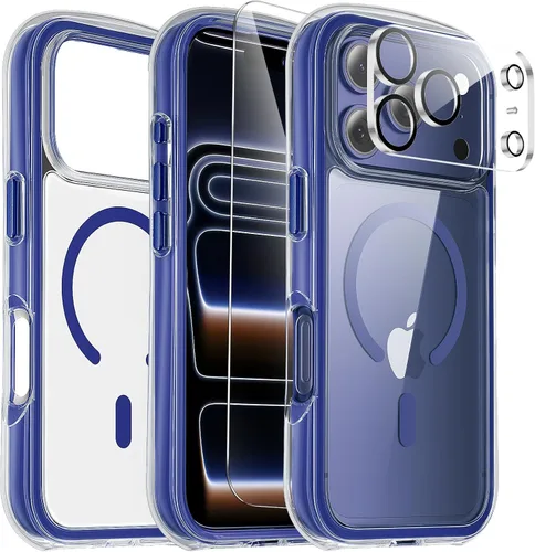Miniatura 43 de Funda magnética diseñada para iPhone 11 Pro Max, [probada en caídas de grado militar] [compatible con MagSafe] Funda protectora delgada translúcida