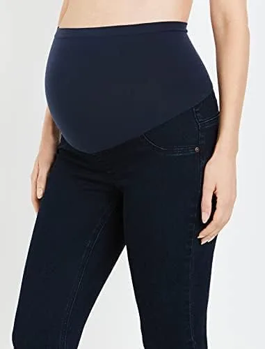 Miniatura 2 de Motherhood Maternity Women's Super Stretch Secret Fit Over The Belly Skinny Jeans Indigo Blue