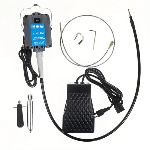 Herramienta rotativa de eje flexible hacia adelante y hacia atrás de 230 W para grabado, pulido, perforación y acabado (sujeción de 0.000-0.157 in)