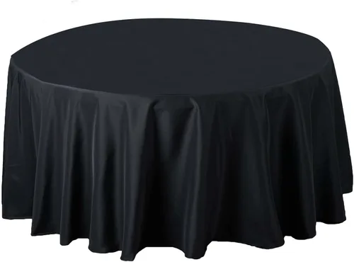 Miniatura 10 de Balsa Circle Manteles redondos color beige de 120 pulgadas de tela de alta calidad, manteles de tela para bodas, fiestas, recepción, banquetes